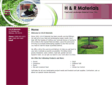 Tablet Screenshot of handrmaterials.com
